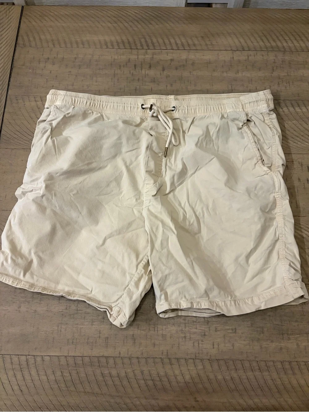 American Eagle Outfitters Cream Drawstring Men's Shorts